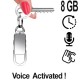 Schlüsselanhänger SPY-Recorder, 8GB, bis zu 80 Std.,Voice-Activated, ausgezeichnete Sprachqualität.