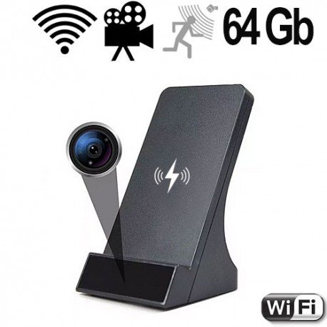 IP-LAN-HD-SpyCam in Handy-Ladestation