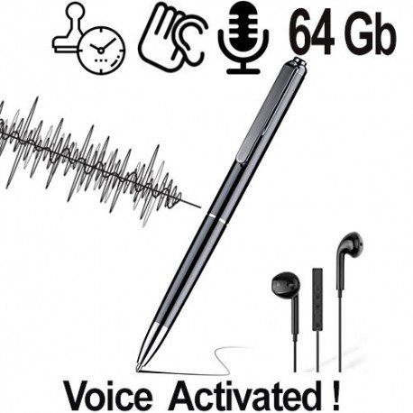 Kugelschreiber HD SPY-Recorder, 64GB, Voice-Activated