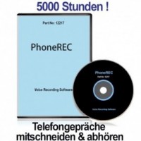 PHONE-REC bietet unbegrenzten Telefon-Mitschnitt auf dem PC- 5000 Std. Telefongepräche mitschneiden !