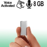Einer der kleinsten Spionage-Voicerecorder der Welt, 8 Gb,Voice-Activated für lückenlose automatische Aufnahmen.