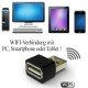 WiFi USB-Keylogger Mini, 16 GB. Zeichnet Tastatureingaben von jedem USB-Keyboard auf und sendet an Sie E-Mail-Berichte.